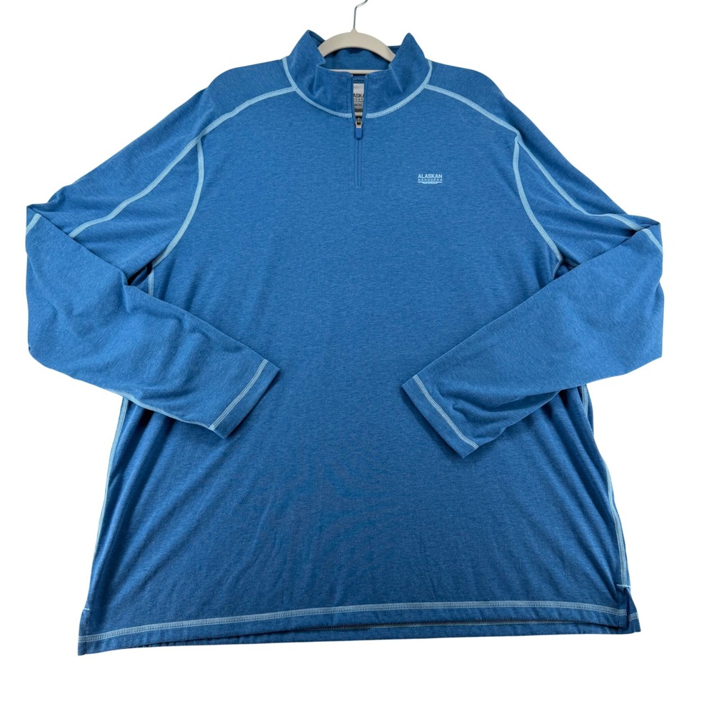 Alaskan Hardgear 2XL Blue 1/4 Zip Fishing Performance Pullover Shirt Mens XXL